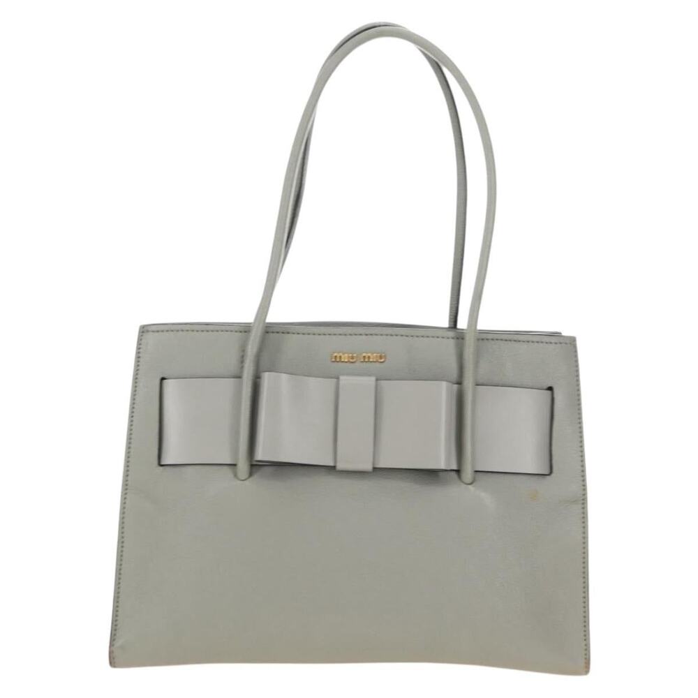 Miu Miu Matelasse Handbag Gray